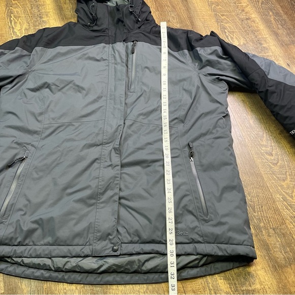 LL Bean Rugged Ridge Parka Jacket Coat Women's 2X Black Gray TEK Ski Snow Winter - Picture 5 of 15